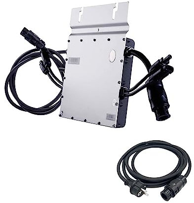 Solarsys® - HM-700 Watts Micro Onduleur Monophasés, La Livraison avec 3m Cordon d'alimentation AC avec Connecteur Betteri BC01 Femelle et Prise Schuko Mâle,(HM-700+3M)