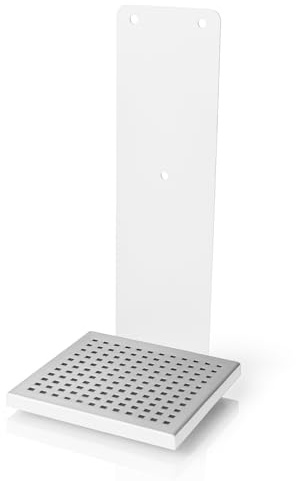Blanc HYGIENIC Cosmos Tischständer aus Edelstahl Weiß mit Auffangschale | Freistehender Edelstahl-Tischständer mit Auffangschale für passende COSMOS Sensor-Spender; Spender nicht enthalten