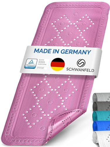 Schwanfeld® [91 x 36cm] Badewannenmatte [EXTRA SICHER] - inkl. extra starken Saugnäpfen - Badematte rutschfest BPA frei - Antirutschmatte Badewanne (Made in Germany) - sichere Rutschmatte Badewanne