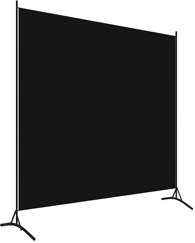 Festnight Raumteiler 175 x 180 cm Trennwand Innen Paravent für den Innenbereich Garten Stellwand Wand Balkon Sichtschutz Paravent aus Stoff für Büros Schwarz