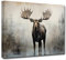 CXHOSTENT Elchbilder Wanddekoration Wildtiere Elch Hirsch Leinwand Wanddrucke Waldtiere Hirschporträts Bilder für die Heimdekoration (C, 60.00 x 90.00 cms)