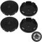 Lotbun 4 Pièces 56MM Auto Cache Moyeux Noir OD, Noir Cache-Moyeu Capuchons De Centre Enjoliveurs, Cache Moyeux pour 53MM Cache Moyeu Aluminium+ABS Cache