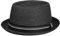 Lierys Chapeau en Paille Dawleys Pork Pie Toyo Femme/Homme - d'été Été Printemps-été - M (56-57 cm) Noir