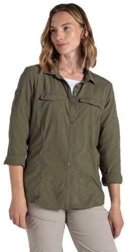 Craghoppers Damen NosiLife ADV III Bluse, wild Olive, XS