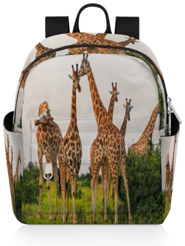 Fall Rothschild Giraffe Damen-Rucksack für Damen, Mädchen, Kinder, Giraffe, niedlicher kleiner Rucksack, Reiserucksack, Schultertasche, lässiger Tagesrucksack, Geldbörse, farbig, 6.3L