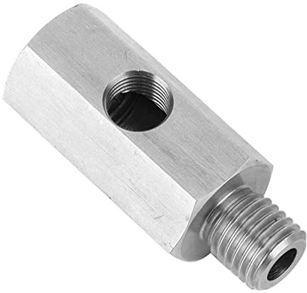 Automotive Fuel System FittingsTurbo Oil Pressure Sensor Adapter for, Male to Female 1/8in to M12X1.5 Adapter Turbo Oil Pressure Sensor Supply Feed Line Gauge Fit Fittings