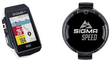 Sigma Sport ROX 11.1 EVO White | Fahrradcomputer kabellos GPS & Navigation inkl. GPS Halterung | Outdoor GPS Navigation mit Smarter Funktionsvielfalt & Duo magentless Speed Sensor