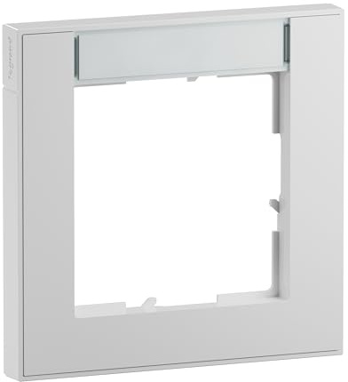 LEGRAND, SEANO+ 1-fach Rahmen mit Beschriftungsfeld, halogenfreies Thermoplast, nachhaltige Produktion und Verpackung, Farbe: Ultraweiß, 765891