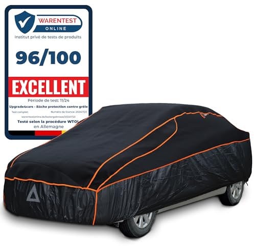 Upgrade4cars Funda Coche Exterior Anti-Granizo Impermeable y Universal | Lona para Tapar para Verano & Invierno | Coche - L (483 * 178 * 119 cm)