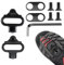 SPD Cleats, Komplettset für Klickpedale Pedalplatte Klickpedale Bike Fahrrad Schuhplattenset Plattensatz mit Gegenplatte Schuhplatten Cleats Pedale für Rennrad MTB Indoor Cycling (Set B)