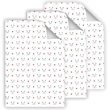 6 Geschenkpapier-Bögen hochwertige reißfeste Geschenkverpackung für Kinder Mädchen Junge Katze Katzen Tiere für kleine Geschenke für Geburtstag Weihnachten (6 Bögen je A3-Format)
