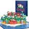 CNLITIHEKA Frohe Weihnachten Karte, Weihnachtskarte Pop Up, 3D Festliche Feiertagsgrußkarte, Neujahr, Erntedank, für Kinder Familie Freunde, Inklusive Umschlag.