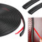 8M Self-Adhesive Door Seal, 6 mm x 10 mm Door Seals, Door Seal Sealing Tape, Self-Adhesive, Flexible Door Seals, Rubber Seal, Front Door Window Seal, Soundproof (Black)