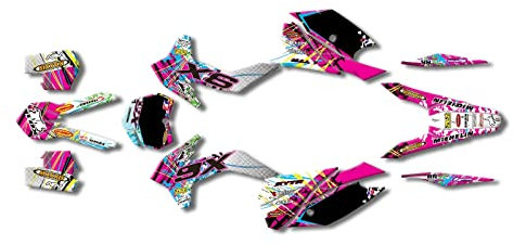 WEAVVE Motorrad Racing Aufkleber Dirt Pit Bike Aufkleber Grafik-Kit kompatibel mit 125 150 200 250 350 450 525F SX XC 2013 2014 2015 hnjgf (1482)
