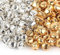 200 Stück Glöckchen Klein Glöckchen Weihnachtsglöckchen Glöckchen zum Basteln Mini Deko Glöckchen 8mm Gold Silber für Weihnachtsdeko Party Schmuckherstellung