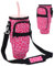 Gosknor Bechertasche für Stanley 40/30oz Tumbler, Wasserflaschen-Tragetasche mit Verstellbarem Schultergurt und Handytasche Stoff Cup Tasche für Stanley Cup-Zubehör (Rosa)