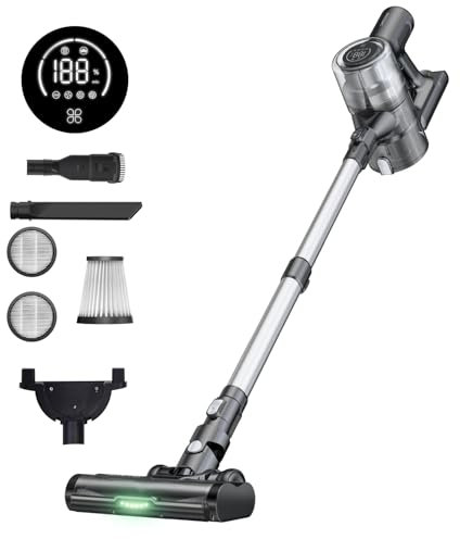 proscenic P13 Aspirador Escoba Inalámbrico, Cristal Plata