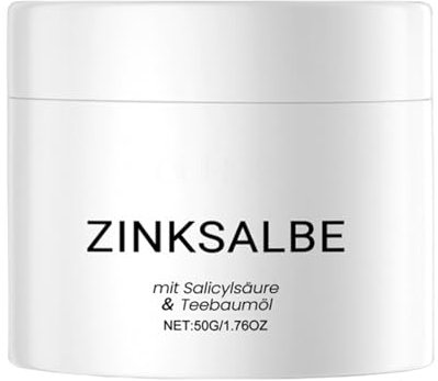3 Stück Zinksalbe gegen Pickel, 3x50g Anti Pickel Creme auch für Pickel am Po und Rücken - Zink Salbe gegen Mitessers und unreine Haut, Zugsalbe Pickel, Akne creme