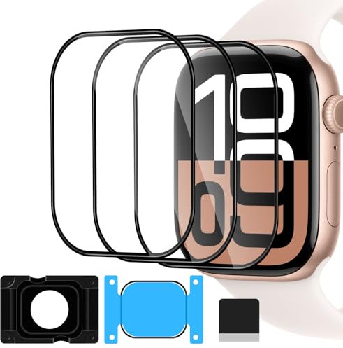 Datree 3 Stück Schutzfolie für Panzerglas für Apple Watch Series 10 42mm, Anti-Scratch Blasenfreier Hochauflösender, Ultra-klar Schutzfolie,Displayschutzfolie Film