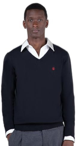 El Ganso Jersey Cuello Pico Coderas Negro