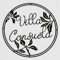 Panneau de villa personnalisé - Plaque murale en métal - Décoration murale d'extérieur - Plaque murale personnalisée - Motif feuille de fleur