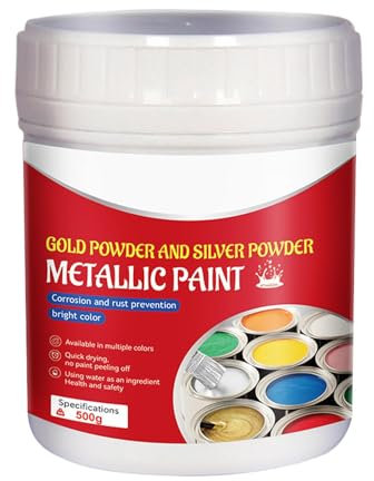 Peinture Dorée | 500 Ml De Peinture En Or Pour L'artisanat De Peinture En Bois Doré | Peinture En Métal Doré | Paint Woodcraft En Or | Peinture En Or Liquide Pour L'art | Peinture, Artisanat, Murs, Mé
