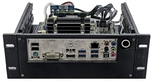 Custodia per PC NAS rackable 2U per armadio di rete da 10 pollici, scheda madre Mini-ITX, in PETG riciclato, compatibile TrueNAS, OpenMediaVault, Home Assistant, Proxmox, Docker, ecc. (with 2X M.2