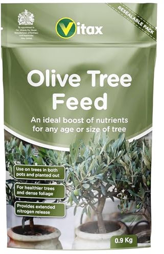 Olive Tree Fertiliser 0.9kg Pouch – Premium Nutrient-Rich Plant Food for Healthy Growth, Stronger Roots & Lush Foliage – Ideal for Olive & Mediterranean Trees – Pack of 1