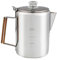 WOOSEO Percolateur de grande capacité en acier inoxydable 9 tasses à café portable pour la maison, fournitures de camping