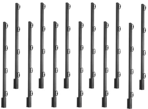 VEVOR Fence Post Extender, 12 Packs 32.1 in Barbed Wire Arm, Sturdy Steel Fence Height Extender, Flat or Surface Mounted Barbed Wire Extension Arms, Protect Privacy and Prevent Pets Jumping Off