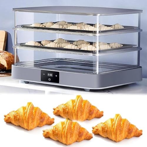 ZIXIAOS Máquina De Fermentación para Pan Y Masa, Temperatura Ajustable De 20 a 45 °c, Control De Tiempo Y Humedad, para Hacer Pan Y Yogur