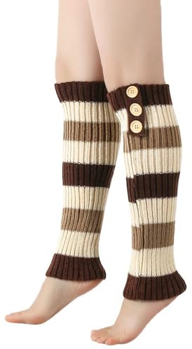 Leo Design Women's wool Leg Warmers | Cable Knit Pattern | Luxurious Soft Lambs Wool & Acrylic Blend for Winter | Cozy Fashion Accessory, One Size