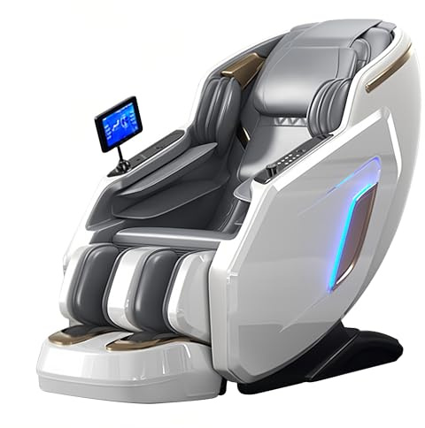 Massage Chair with Heating System and Bluetooth Functionality Certified for Home and Office Use(Bianco)