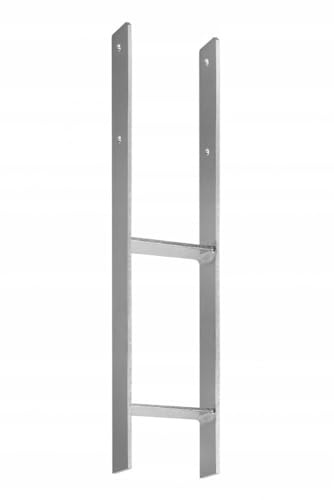 BK Shop 10x Pfostenträger H-Form zum Einbetonieren - 201 x 600 x 60 mm | Stützenfuß 201 x 600 x 60 mm, Pfostenanker Verzinkter Stahl 6 mm, Bodenanker für Holzpfosten