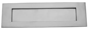 EuroArt Contract Letter Plate Heavy Duty Door Letterbox Mail Slot Postal Flap for Front Doors Residential and Commercial Use (Polished Nickel, 300mm x 100mm)