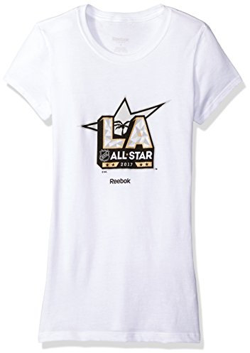 NHL Frauen der offizielle Logo Cap Sleeve Tee, Damen, 2017 NHL All-Star Her Official Logo Cap Sleeve Tee, weiß, Large