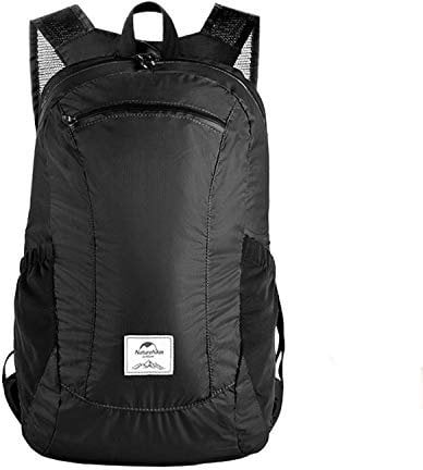 Naturehike Ultra Leichtes Packbar Wasserdicht Wandern Daypack, Kleiner Rucksack Dauerhaf(Schwarz 18l) t Handliche Faltbare Perfekt für Klettern Camping Rucksack Radfahren