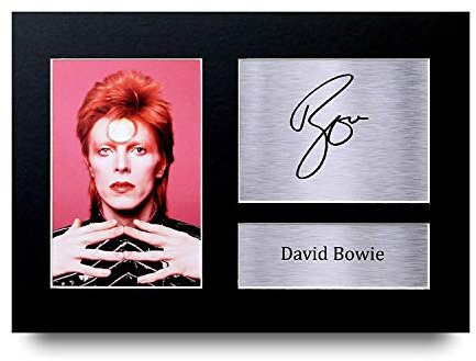 HWC Trading David Bowie A4 Ungerahmt Signiert Gedruckt Autogramme Bild Druck-Fotoanzeige Geschenk Für Ziggy Stardust Glam Rock Musik-Fans
