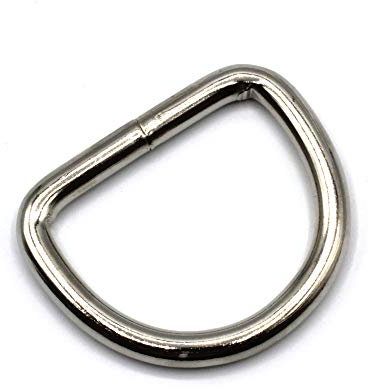 HEAVYTOOL D-Ringe 25mm x 3mm geschweißt Stahl vernickelt (20 Stück) D Ringe Halbring D Ring Halbringe