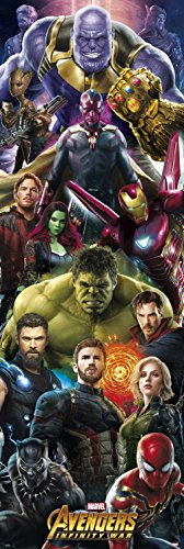 Close Up Avengers Infinity War Poster Helden - 53 x 158 cm + Original tesa Powerstrips® (1 Pack/20 STK.)