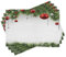 ABAKUHAUS Weihnachten Platzmatten, Baum Balls Ornaments, Waschbare Stoff Esszimmer Küche Tischdekorations Digitaldruck, Grün Rot