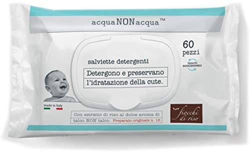 ACQUA NON ACQUA FIOCCHI DI RISO Salviette Detergenti - 8 Confezioni da 60 pezzi