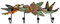 YVAN MOINS CHER Porte Manteau Mural en métal décoration Oiseaux - Original - Patère Acier 4 Crochets - Accroche torchons, Serviettes, clés, balaies pour la Maison, Cuisine L64xH28 cm