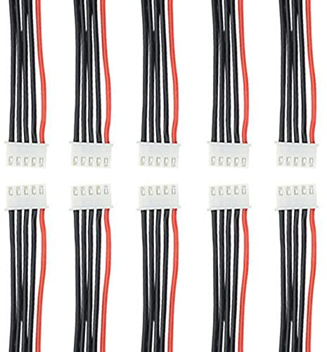 Yiqigou 10pcs JST 2S 3S 4S 5S 6S Balance Ladegerät Verlängerungskabel Kabeladapter mit 5.9in 22AWG Silikonkabel (4S)