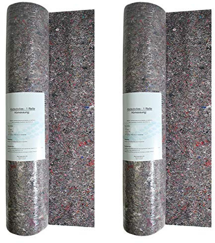 HELO Antirutsch Malervlies 2 x 25 m Rolle (Breite: 1m) wiederverwendbar, Profi Maler Schutzvlies Abdeckvlies aus saugstarken Baumwollfasern 280 g/m² mit undurchlässiger und rutschfester Unterseite