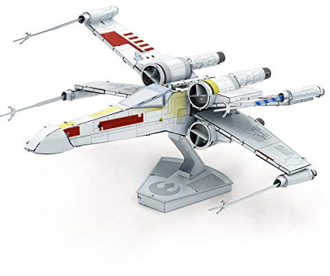 Metal Earth Puzzle 3D Sternenjagd X-Wing Star Wars Metall Puzzle Modelle zum Bauen Für Erwachsene Herausfordernde Level 13,49 x 11,61 x 5,41 cm