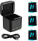 TELESIN Dreifach-Ladegerät und Akku-Speicherbox mit 3 Kanälen Ladegerät mit 2 wiederaufladbaren Lithium-Ionen-Akkus für Gopro Hero 10/9 Black (Ladegerät + 3 Akkus)…