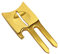 Golf Pitchgabel Reparaturwerkzeug Golfballmarker Birdicorn 6-in-1 Golf Pitchgabel (Heavy Gold)