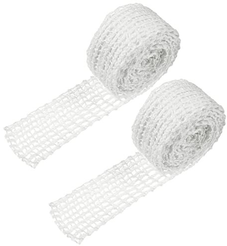 Cabilock 2Pcs Meat Netting Roll Elastic Cotton Meat Poultry Ham Net Roll Wrapping Twine for Baking Cooking Sausage Making (3m)