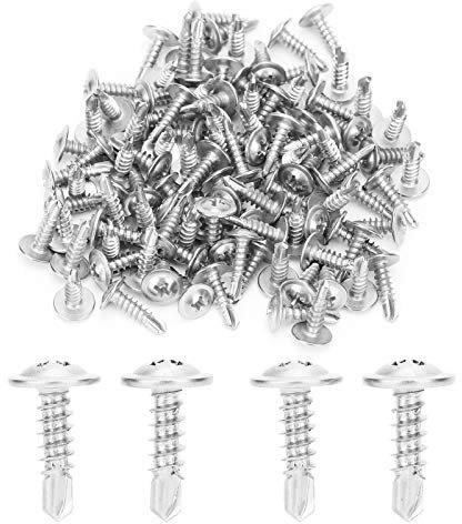 500 Stück Bohrschrauben Selbstschneidende Schrauben,410 Edelstahl Selbstbohrende Schraube Set M4.2x16mm Tek Schrauben Bohrschrauben Kit Set